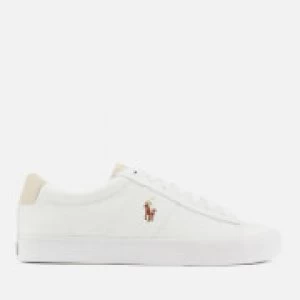 Polo Ralph Lauren Mens Sayer Canvas Low Top Trainers - White - UK 8 - White