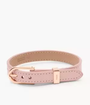 Fossil Women Heritage D-Link Blush Leather Strap Bracelet