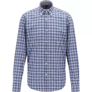 Boss Patterned Shirt Mens - Blue