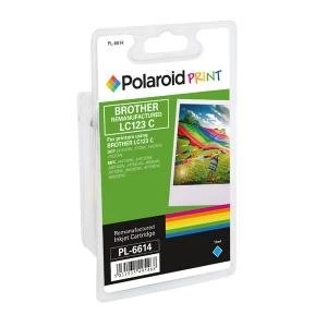 Polaroid Brother LC123C Remanufactured Inkjet Cartridge Cyan