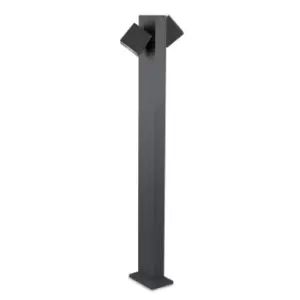 Cubus LED 2 Light Outdoor Bollard Light Urban Grey IP65