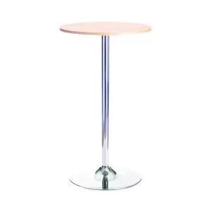 Jemini Bistro Trumpet Table Tall 600x600x1045mm BeechChrome KF838281