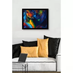 SC0971 Multicolor Decorative Framed MDF Painting