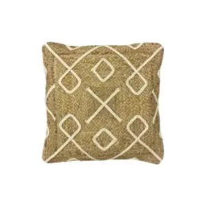 Roolu Jute Braided Cushion Cover (One Size) (Natural) - Natural - Furn