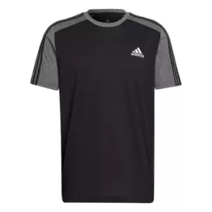 adidas Essentials M lange T-Shirt Mens - Black / Black Melange