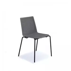 Harmony multi-purpose chair with Black 4 leg frame - grey