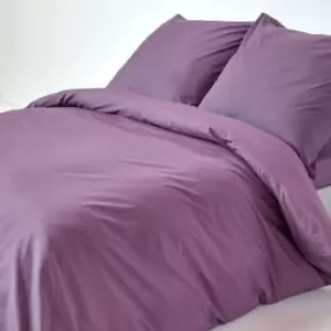 Grape Continental Egyptian Cotton Duvet Cover Set 200 Thread Count, 240 x 220cm - Grape - Grape - Homescapes