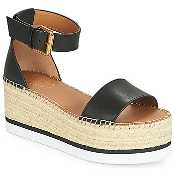 See by Chloe SB32201A womens Espadrilles / Casual Shoes in Black,8