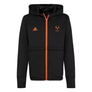 adidas Messi Full-Zip Hoodie Kids - Black / App Solar Red / App So