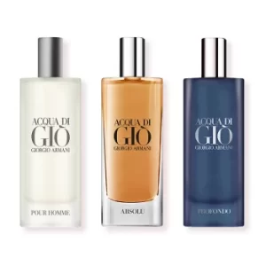 Giorgio Armani Acqua di Gio Gift Set 15ml Eau de Toilette + 15ml Eau de Parfum + 15ml Profondo EDP