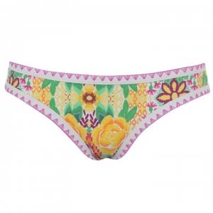 Figleaves Frida Classic Bikini Briefs - YELLOW FLORAL