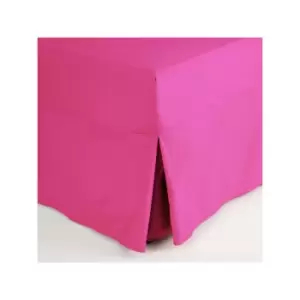 Belledorm Easycare Polycotton Percale 200 Thread Count Box Pleat Fitted Valance Sheet, Fuchsia, Single