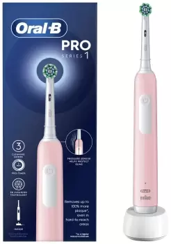 Oral B Pro 1 Cross Action Pink Electric Toothbrush