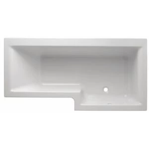 Cooke Lewis Adelphi RH Supercast acrylic L shaped Shower Bath L1675mm W850mm