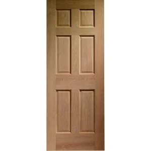 Wickes Colonial External Oak Veneer Door 6 Panel 1981 x 838mm