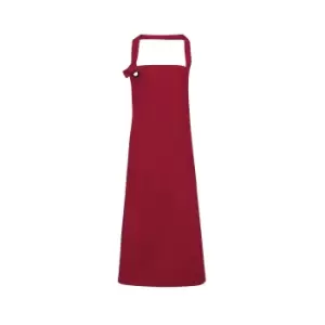 Premier Unisex Calibre Heavy Cotton Canvas Bib Apron (One Size) (Burgundy)