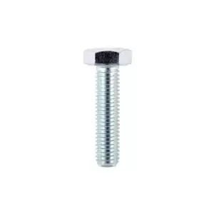 M12 x 30mm Hexagon Head Tensile Zinc Set Screw Grade 8.8 - 100 - Timco