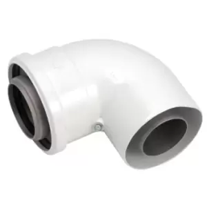 Worcester 90 Degree Boiler Flue Elbow 60mm/100mm - 552344