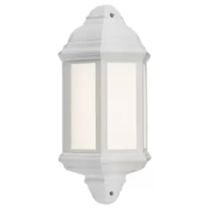 KnightsBridge 230V IP54 LED Half Wall Lantern - White