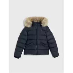 Tommy Hilfiger Essential Down Fur Hood Jacket - Blue