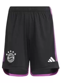 adidas Bayern Junior 23/24 Away Stadium Shorts, Black, Size 11-12 Years