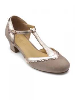 Hotter Vivienne Hotter T Bar Formal Shoe Tan