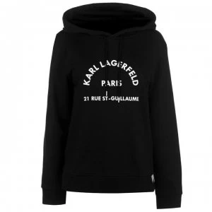 Karl Lagerfeld Logo Address Hoody - Black