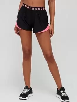 Under Armour Training Play Up Shorts 3.0 - Black/Pink, Size 2XL, Women