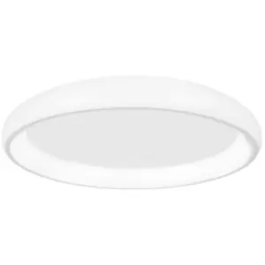 Merano Bakersfield 81cm Integrated LED Semi Flush Light White Aluminium LED 80W 4400Lm 3000K