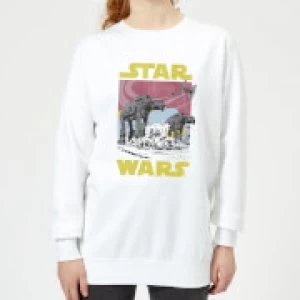 Star Wars ATAT Womens Sweatshirt - White - 5XL