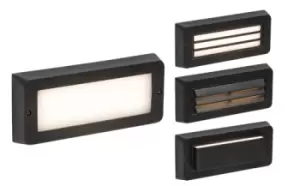 KnightsBridge 230V IP65 5W LED CCT Adjustable Surface Mount Brick light - Black