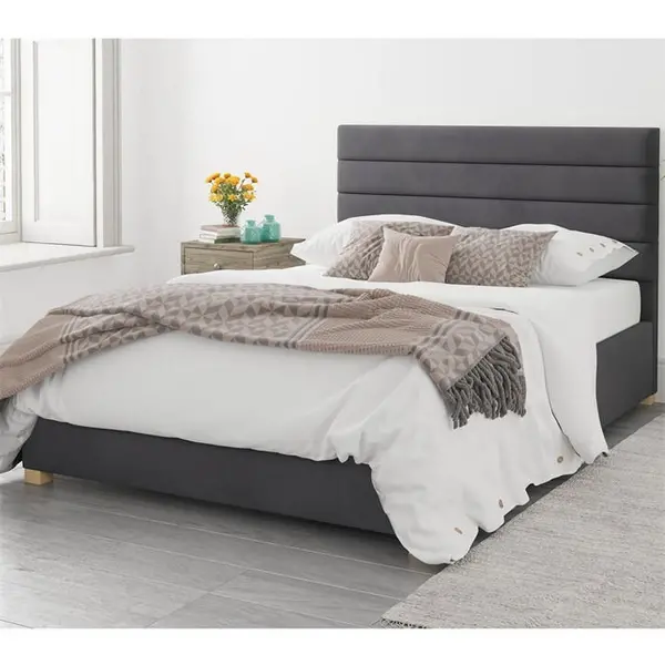 Aspire Kelly Ottoman Storage Bed - Grey Single