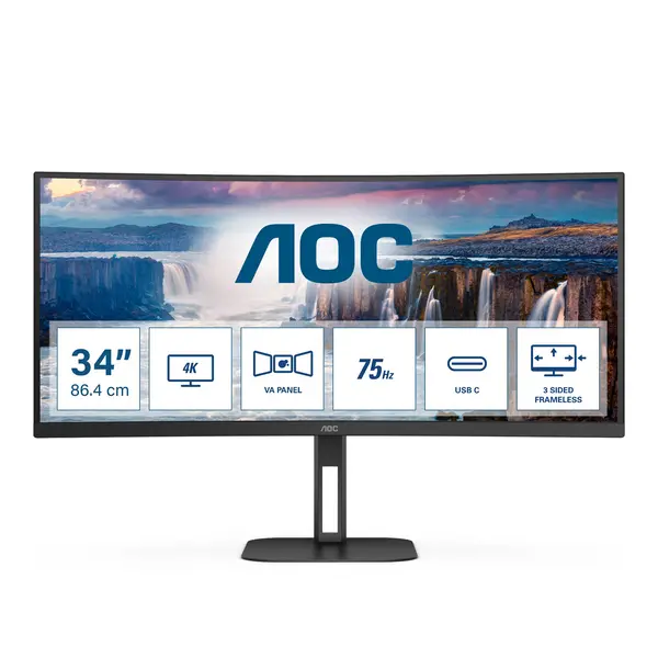 AOC 34" CU34V5C Wide Quad HD LED Monitor