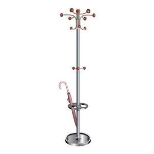 Original Hat and Coat Stand Tubular Steel with Umbrella Holder