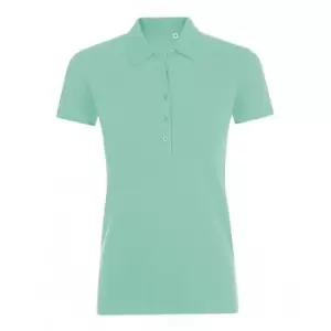 SOLS Womens/Ladies Phoenix Short Sleeve Pique Polo Shirt (S) (Mint)