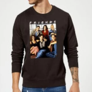 Friends Vintage Character Shot Sweatshirt - Black - M