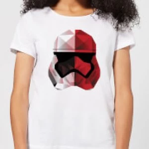 Star Wars Cubist Trooper Helmet White Womens T-Shirt - White - 4XL