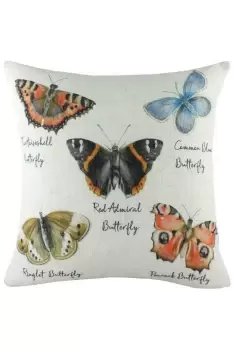 Species Butterfly Hand-Painted Watercolour Printed Cushion