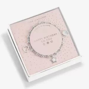 Life'S A Charm Happy Birthday To You Silver Charm 17.5cm Bracelet 6169