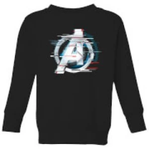 Avengers: Endgame White Logo Kids Sweatshirt - Black - 11-12 Years