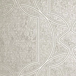 Boutique Deco Geo Wallpaper Ecru - 10m