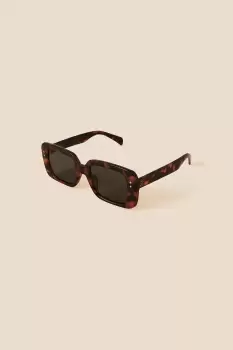 Oversized Tortoiseshell Rectangle Sunglasses