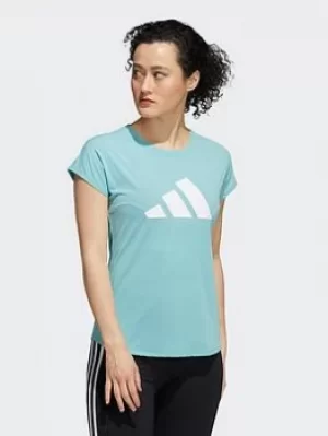 adidas 3-stripes Training T-Shirt, Green/White Size M Women