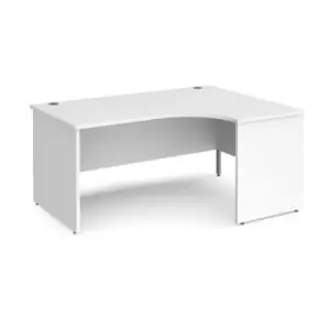 Office Desk Right Hand Corner Desk 1600mm White Top And Panel End Leg Maestro 25