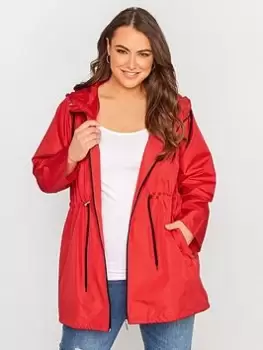 Yours Clothing Pocket Parka Red, Red, Size 26-28, Women