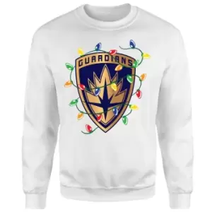 Marvel Festive Crest Christmas Jumper - White - M