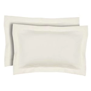 Catherine Lansfield Pair of Non-Iron Oxford Pillowcases - Cream