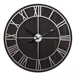 Hometime Metal Dial Wall Clock Roman Numerals 70cm