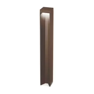 Ideal Lux KURT LED Outdoor Bollard Coffee, 3000K, IP54, Non-Dim