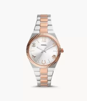 Fossil Women Scarlette Three-Hand Two-Tone Stainless Steel Watch